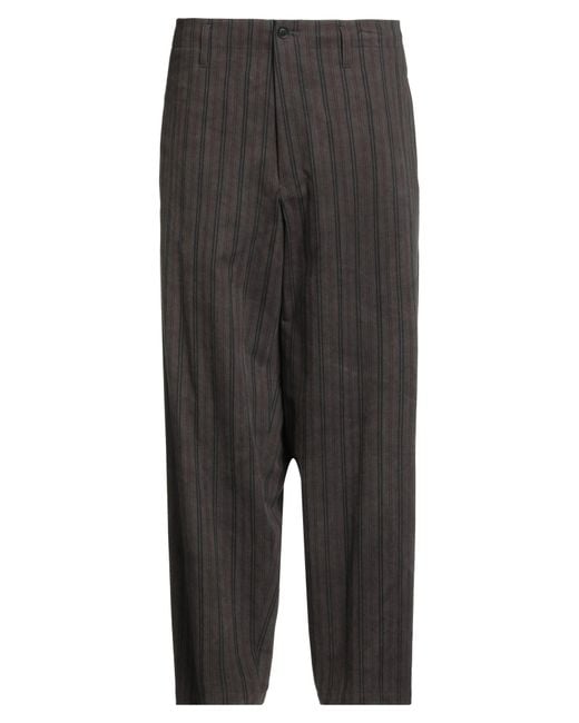 Yohji Yamamoto Gray Pants Cotton for men