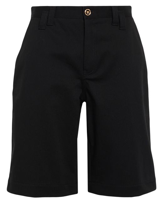 Versace Black Shorts & Bermuda Shorts Cotton, Elastane for men