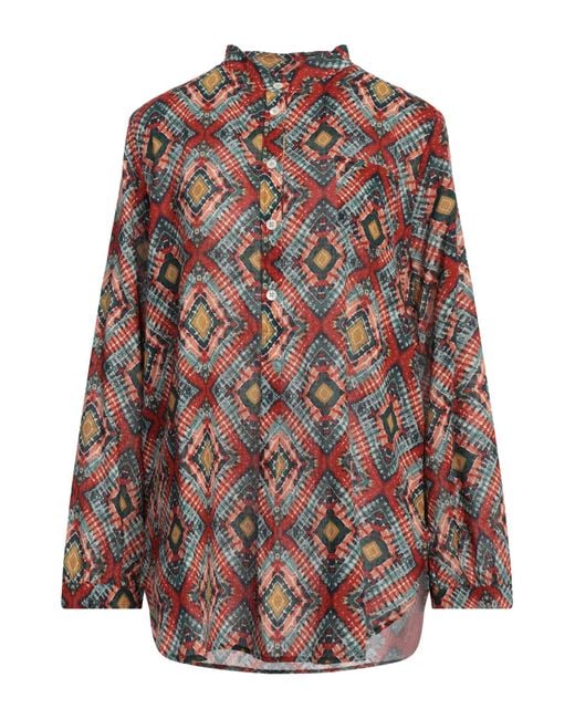 Massimo Alba Red Rust Shirt Cotton