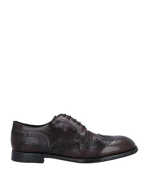 Dolce & Gabbana Red Lace-up Shoes for men