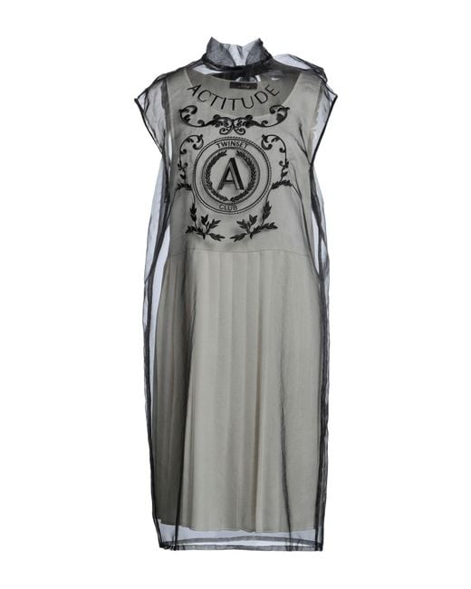 Actitude By Twinset Gray Midi Dress