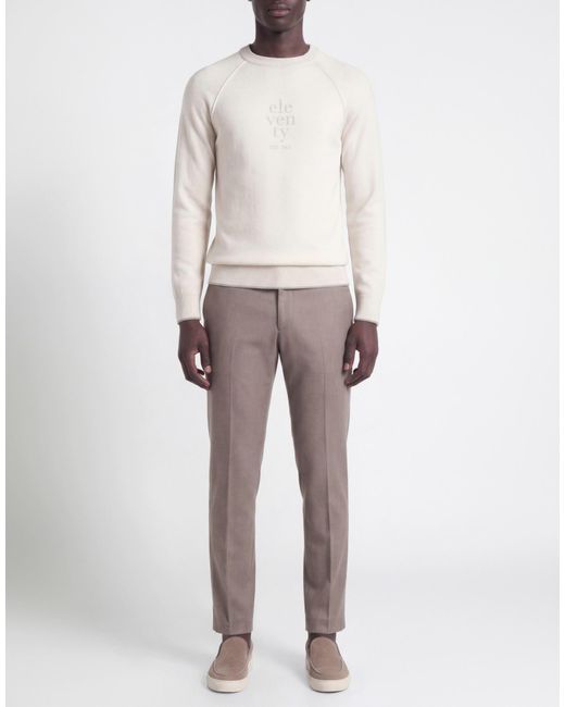 Eleventy White Platinum Sweater Cashmere for men
