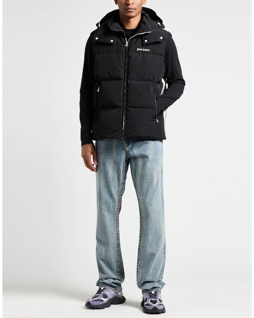 Palm Angels Black Vest Polyamide, Polyester for men