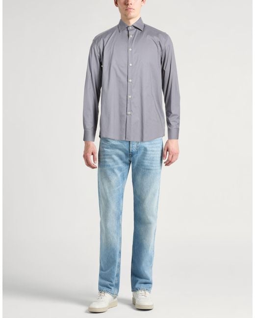 Baldinini Blue Shirt Cotton, Polyamide, Elastane for men