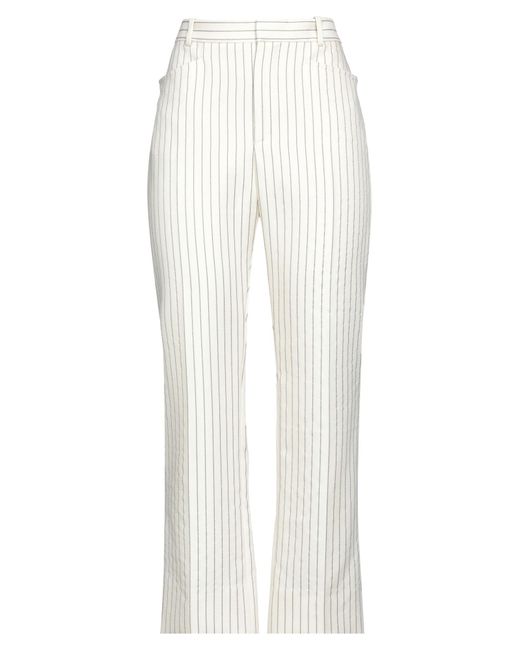 Tom Ford White Pants Wool, Silk, Polyester