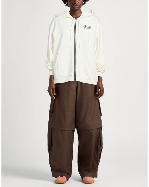 Gaelle Paris White Sweatshirt Cotton, Elastane