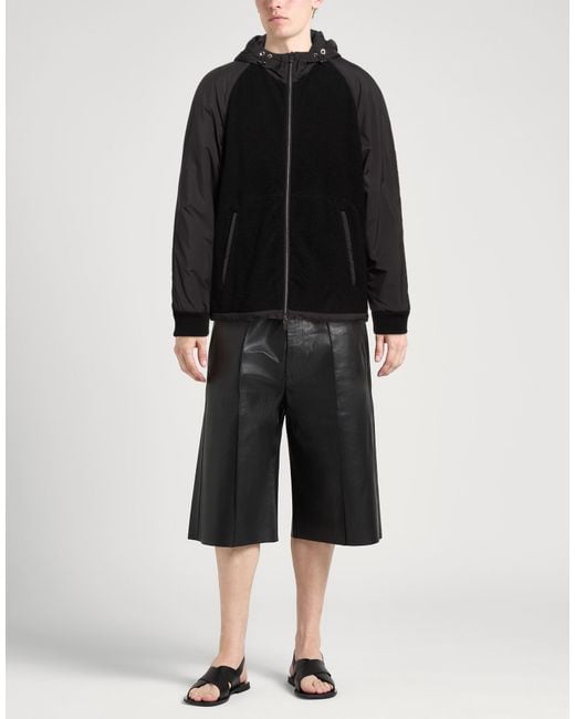 Fedeli Black Jacket Cashmere, Polyester for men