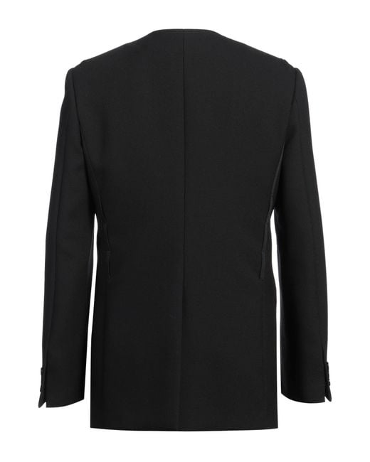 Burberry Black Coat Virgin Wool for men