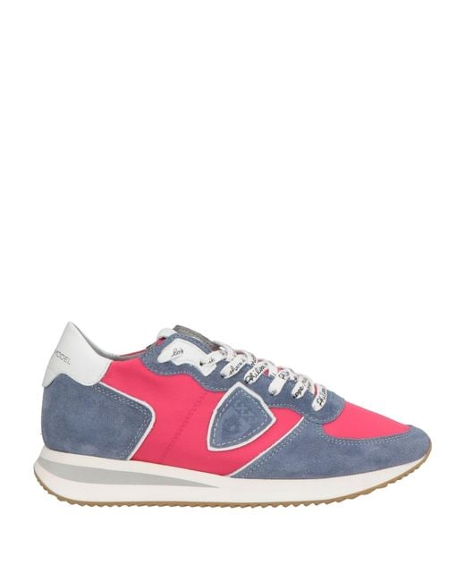 Philippe Model Pink Slate Sneakers Leather, Textile Fibers