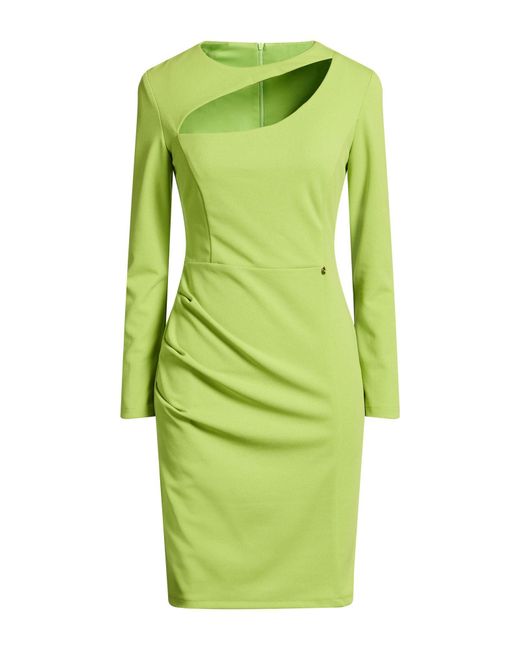 Rinascimento Women's Green Mini Dress Polyester, Elastane - disolcolor.com