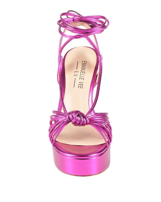 Emanuélle Vee Pink Sandals Leather
