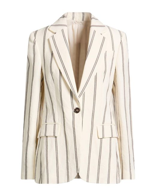 Brunello Cucinelli Natural Blazer Linen, Cotton
