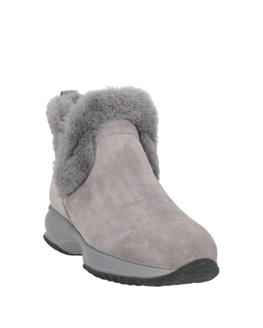 Hogan Gray Ankle Boots