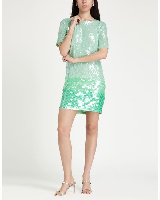 P.A.R.O.S.H. Green Mini Dress Polyamide, Elastane, Pvc