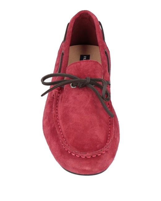 Frau Red Loafers Soft Leather for men