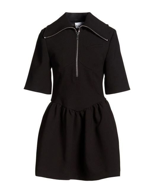Ganni Black Mini Dress