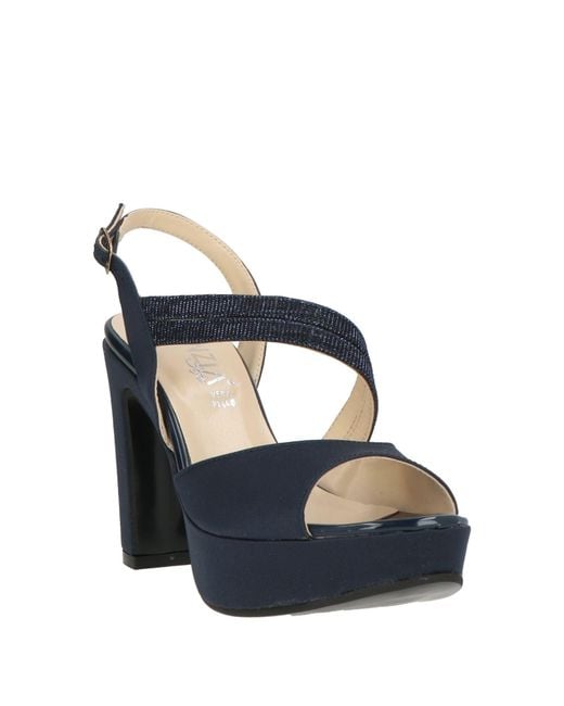Cinzia Soft Blue Midnight Sandals Textile Fibers