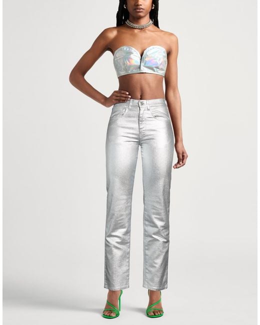 Circus Hotel Gray Pants Cotton, Elastomultiester, Polyurethane, Polyester