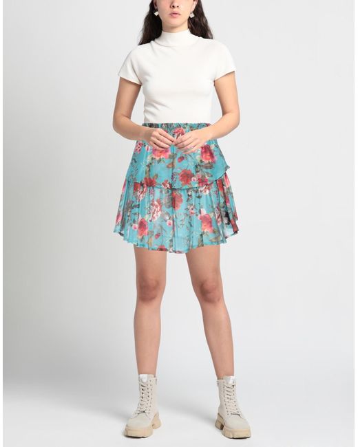 Soallure Blue Mini Skirt