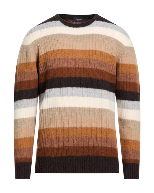 Drumohr Brown Sweater Lambswool for men