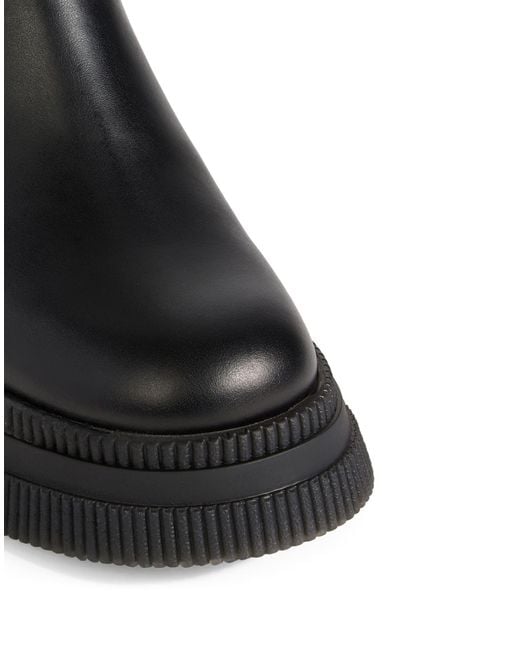 Ganni Black Ankle Boots Leather