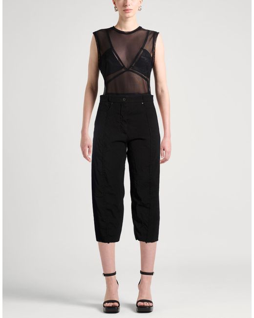 Masnada Black Pants Linen, Viscose, Elastane