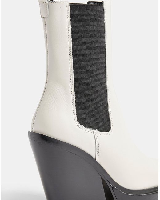 TOPSHOP Ankle Boots in White - Save 47% | Lyst Australia