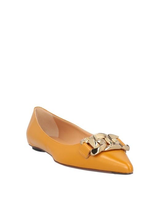 Tod's Orange Ballet Flats