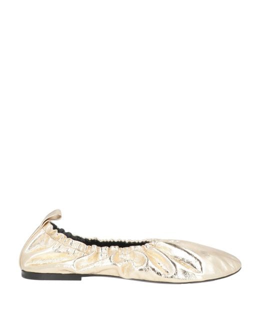 Jil Sander Natural Ballet Flats Leather