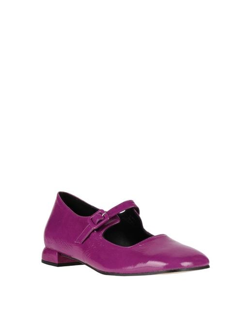 Marian Purple Ballet Flats Leather