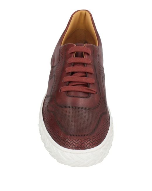 Testoni Brown Sneakers Leather for men