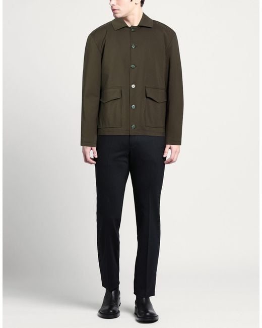 Exte Green Military Jacket Cotton, Nylon, Elastane for men