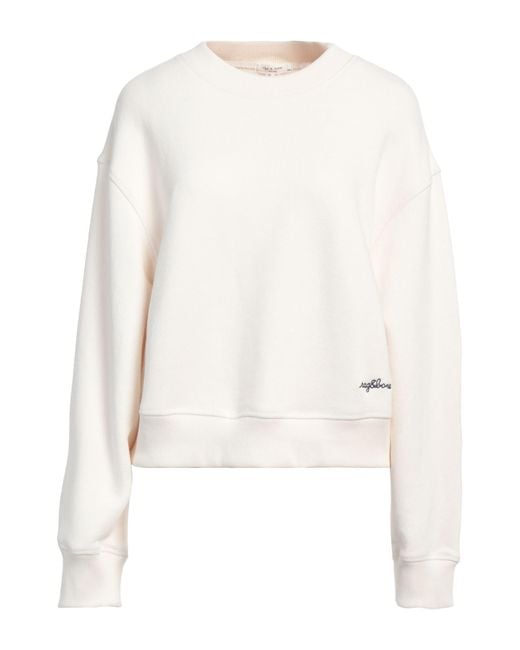 Rag & Bone White Cream Sweatshirt Cotton, Polyester, Elastane