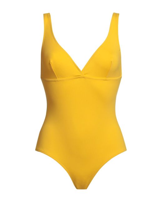 Laura Urbinati Yellow One-piece Swimsuit