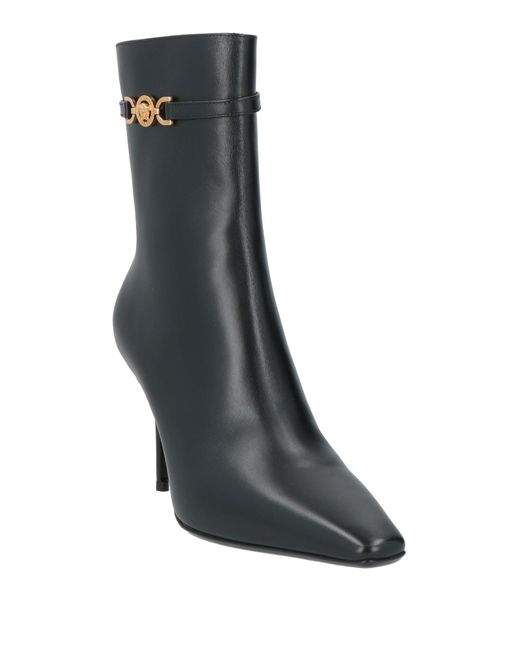 Versace Black Ankle Boots Leather
