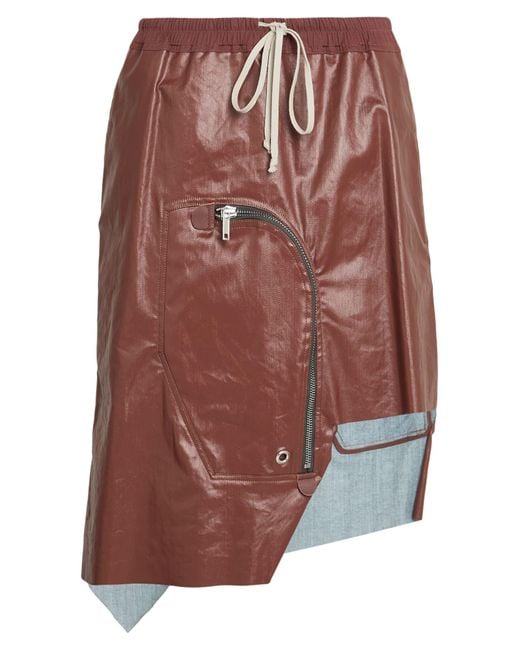 Rick Owens Midi-Rock in Brown für Herren