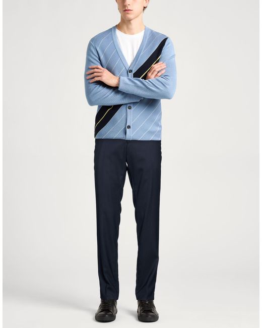 Lardini Blue Pants Wool, Elastane for men