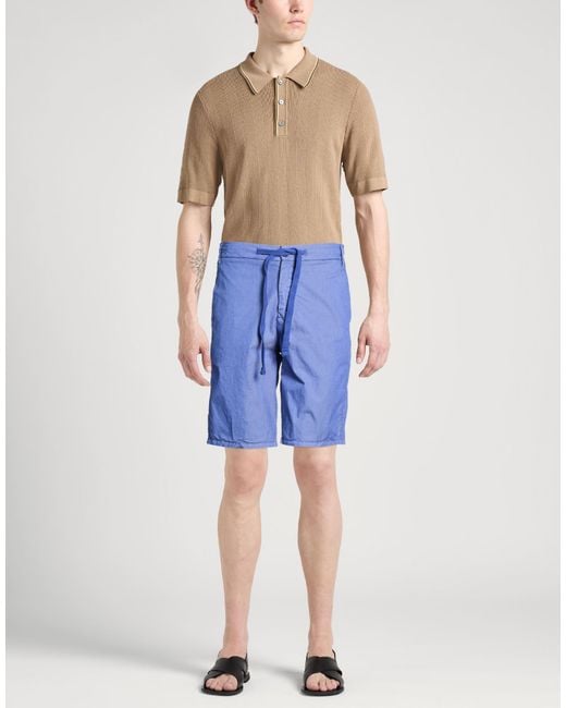 Harmont & Blaine Blue Shorts & Bermuda Shorts Cotton, Polyester, Elastane for men