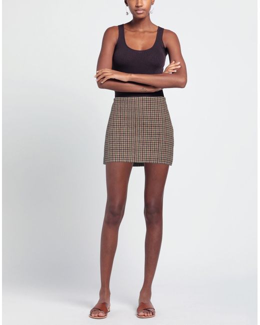 P.A.R.O.S.H. Brown Mini Skirt