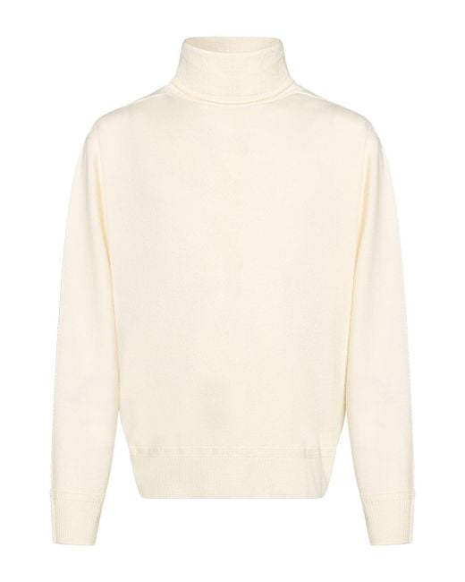 Issey Miyake White Ivory Turtleneck Wool for men