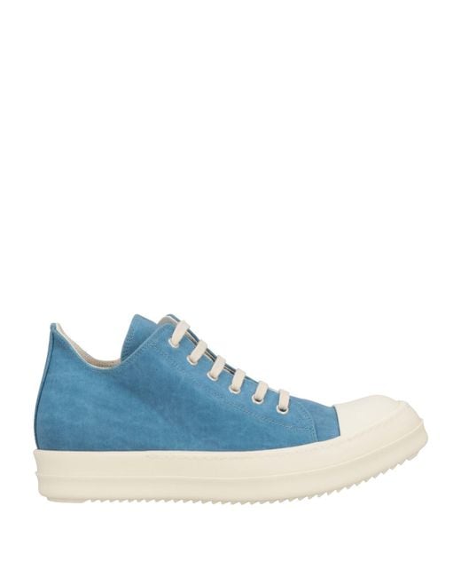 Rick Owens Blue Azure Sneakers Textile Fibers