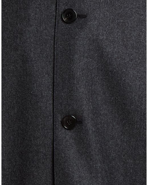 Caruso Black Charcoal Jacket Wool for men