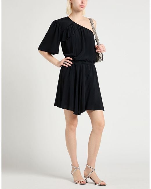 8pm Black Mini Dress Acetate, Silk