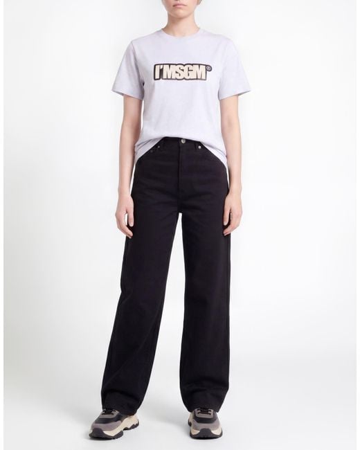 MSGM White T-Shirt Cotton