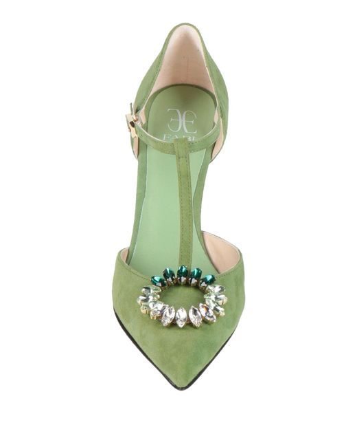 Fabi Green Pumps Leather