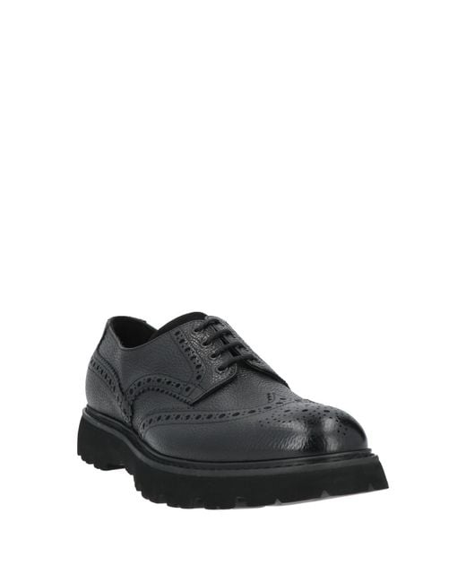Doucal's Black Lace-Up Shoes for men