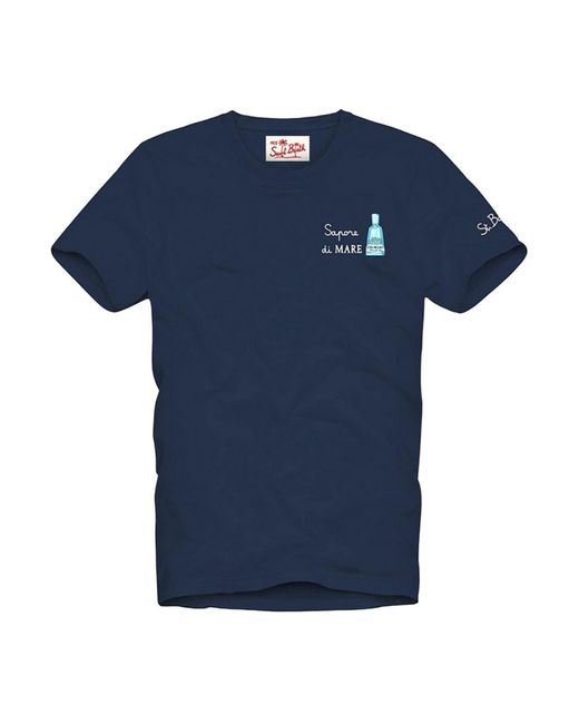 Camiseta Mc2 Saint Barth de hombre de color Blue