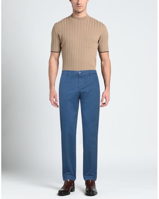 Mp Massimo Piombo Blue Trouser for men