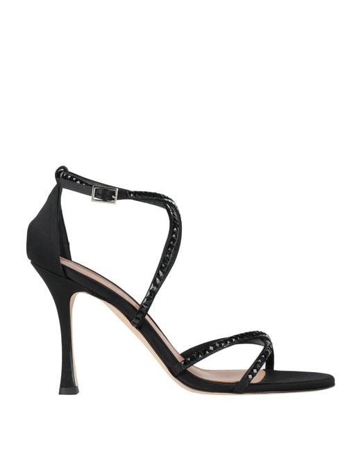 J.A.P. JOSE ANTONIO PEREIRA Black Sandals Leather