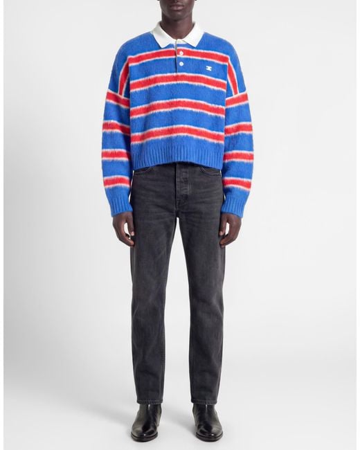 Céline Blue Sweater Cotton, Polyamide, Elastane for men